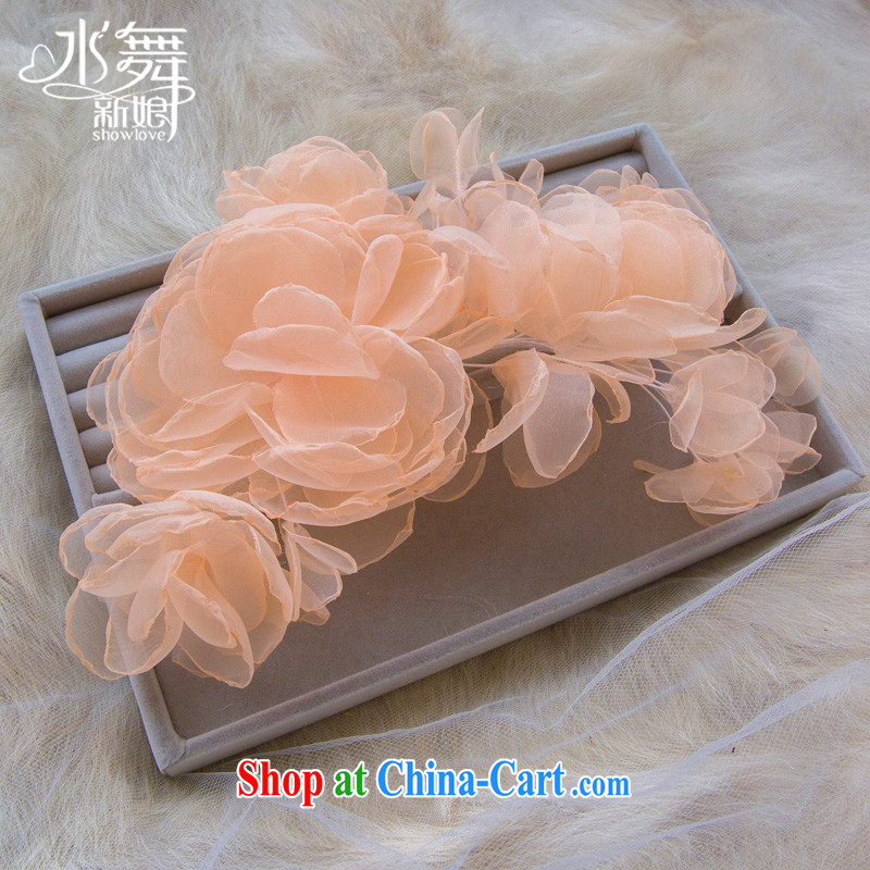 Water dance bride's female manual silk dresses with flowers and wedding dresses flowers hair accessories 100 ground B 0802 gift boxed, water dance, shopping on the Internet