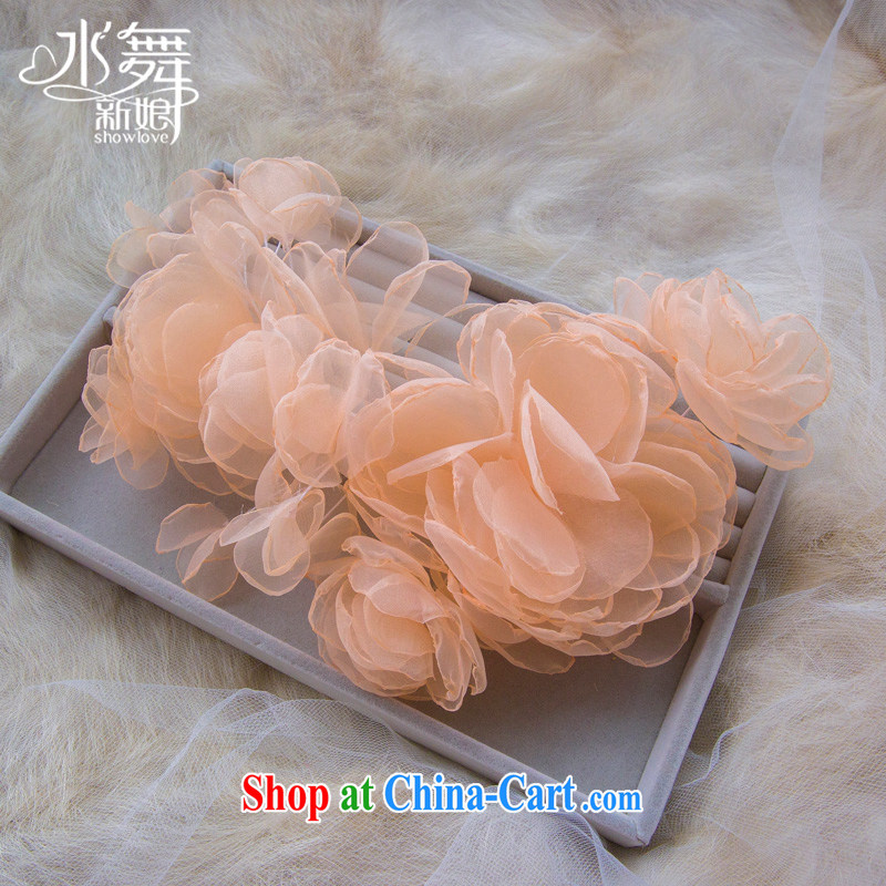 Water dance bride's female manual silk dresses with flowers and wedding dresses flowers hair accessories 100 ground B 0802 gift boxed, water dance, shopping on the Internet