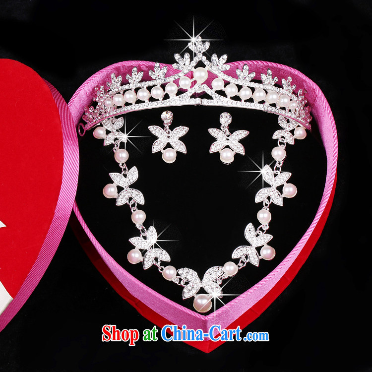 Time his bride Korean jewelry 3-piece kit Crown head-dress wedding wedding jewelry wedding accessories necklace wedding dress accessories gift set 3 piece set of pictures, price, brand platters! Elections are good character, the national distribution, so why buy now enjoy more preferential! Health