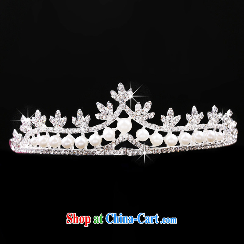 Time his bride Korean jewelry 3-piece kit Crown head-dress wedding wedding jewelry wedding accessories necklace wedding dress accessories gift set 3 piece set, the time, and, on-line shopping