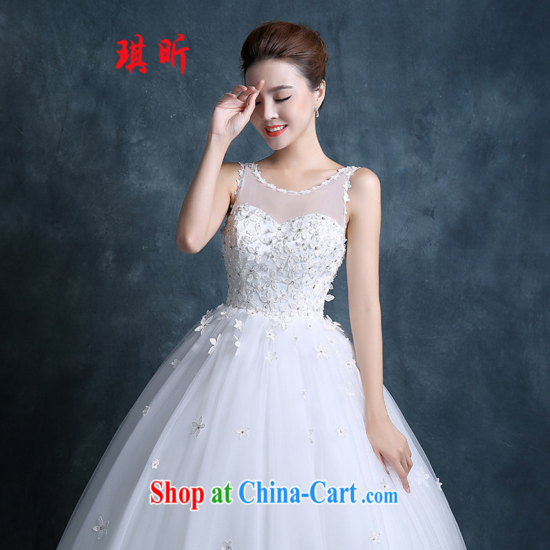 Angel year 2015 new autumn and winter Korean shoulders with transparent manual tread lace white with strap wedding custom white XXL, Angel, and shopping on the Internet