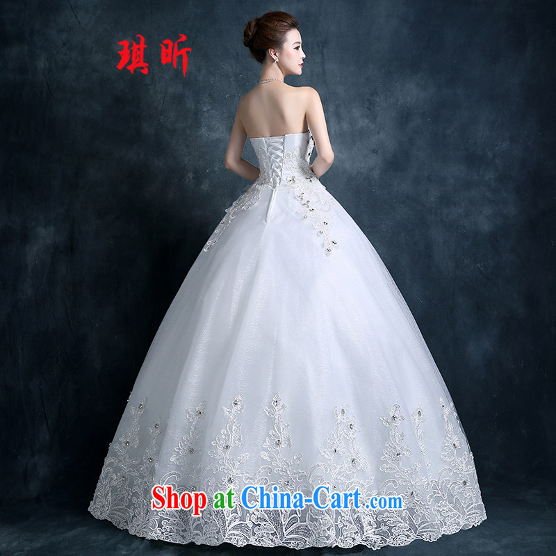 Angel year 2015 autumn wedding dresses new bridal flowers lace tied with Korean Princess minimalist wipe his chest, wedding white XXL, Qi, and shopping on the Internet