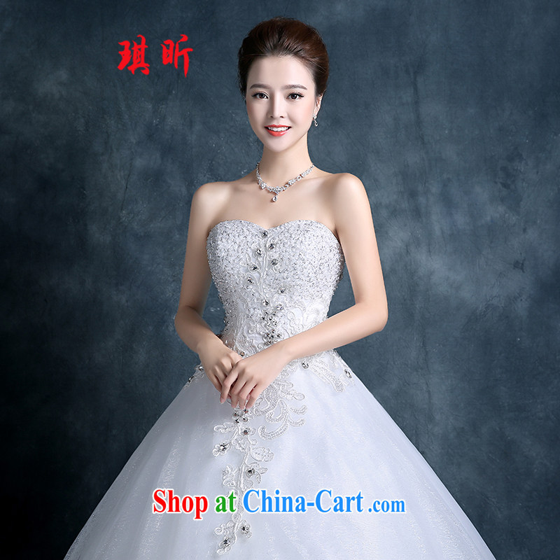 Angel year 2015 autumn wedding dresses new bridal flowers lace tied with Korean Princess minimalist wipe his chest, wedding white XXL, Qi, and shopping on the Internet