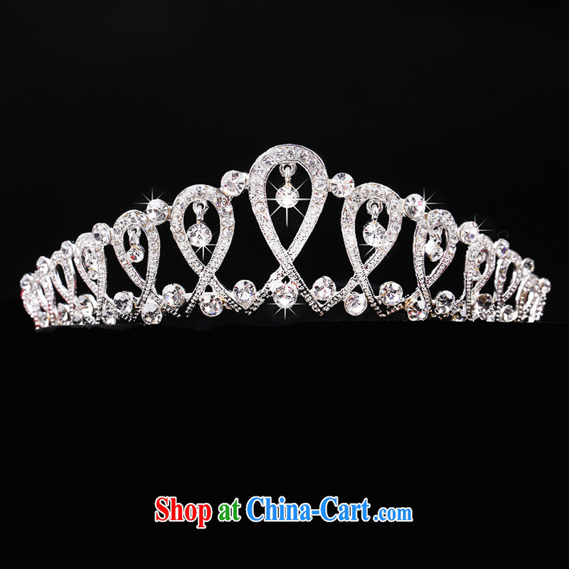 Time his bride's head-dress necklace 3-piece kit Korean-style wedding ceremony, jewelry Crown hair accessories wedding dresses decorated banquet gift set 3 piece set, the time, and shopping on the Internet