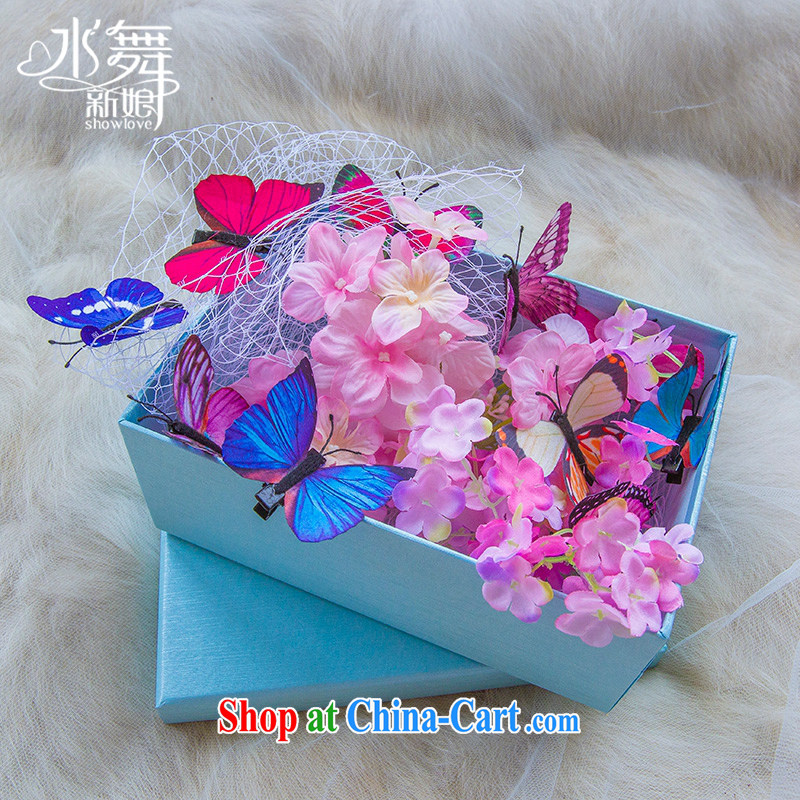 Water dance bridal sweet pink emulation flower Web yarn butterfly flower boxes and ornaments kit B 0803 Butterfly Lovers, dance, shopping on the Internet