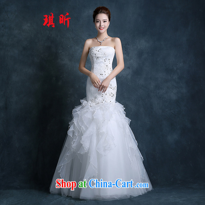 Angel Year-end crowsfoot wedding dresses fall 2015 new Korean-style smears chest bridal lace red code beauty graphics thin female white XXL, Qi, and, shopping on the Internet