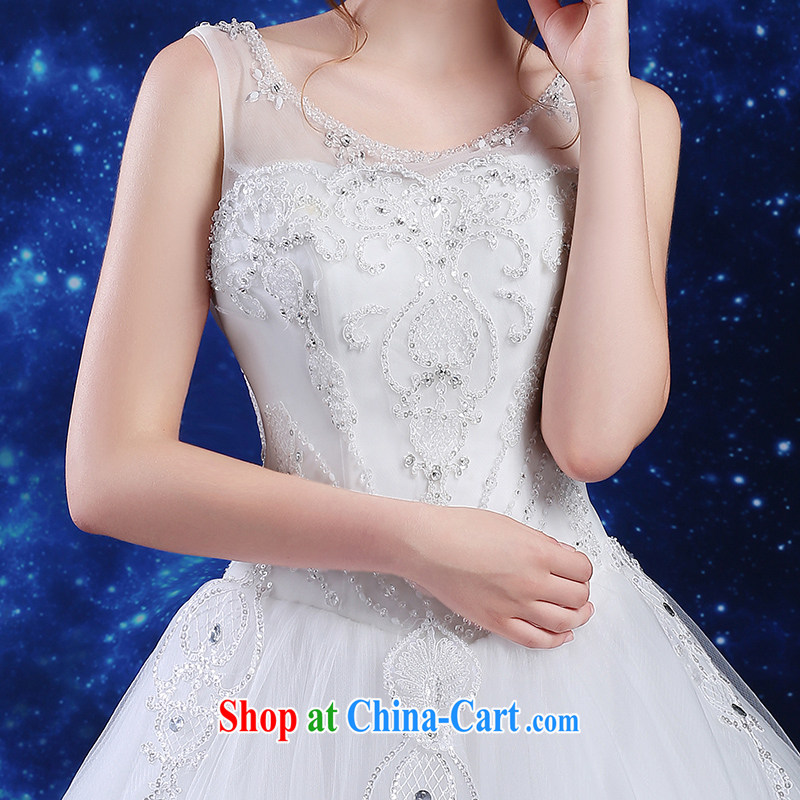 Qi wei summer 2015 new products, Japan, and South Korea wedding dresses dress bridal wedding dresses white long double-shoulder lace with shaggy dress zipper leakage back beauty wedding female white XXL, Qi wei (QI WAVE), online shopping