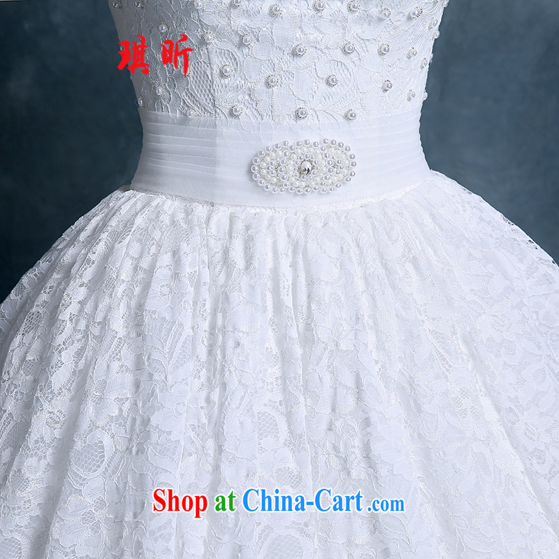 Angel year wedding dresses 2015 new marriages chest bare-white lace tie-in with the Code graphics thin Korean-style white XXL, Qi, and shopping on the Internet