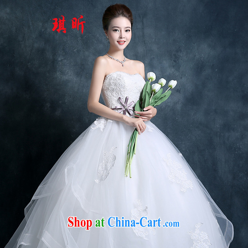 Angel Celia wiped chest wedding dresses 2015 new autumn fashion Korean version the code graphics thin marriages lace with Princess white XXL, Qi, and, on-line shopping