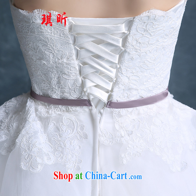 Angel Celia wiped chest wedding dresses 2015 new autumn fashion Korean version the code graphics thin marriages lace with Princess white XXL, Qi, and, on-line shopping
