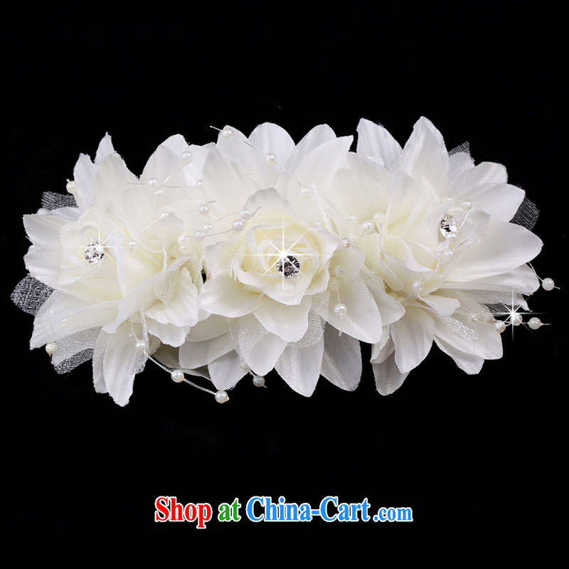 Time Syria rose wood drill brides and flowers flower Korean bridal headdress water drilling marriage hair accessories wedding-jewelry white, time, and shopping on the Internet