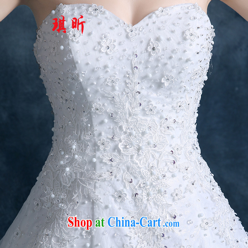 Angel year wedding dresses 2015 new autumn Korean style fashion with bare chest parquet drill larger tie-cultivating graphics thin white XXL, Qi, and shopping on the Internet