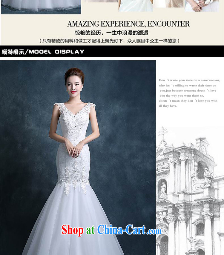 Angel year crowsfoot wedding 2015 new Autumn and Winter Fashion Korean shoulders V collar small tail graphics thin bridal wedding dress white XXL pictures, price, brand platters! Elections are good character, the national distribution, so why buy now enjoy more preferential! Health
