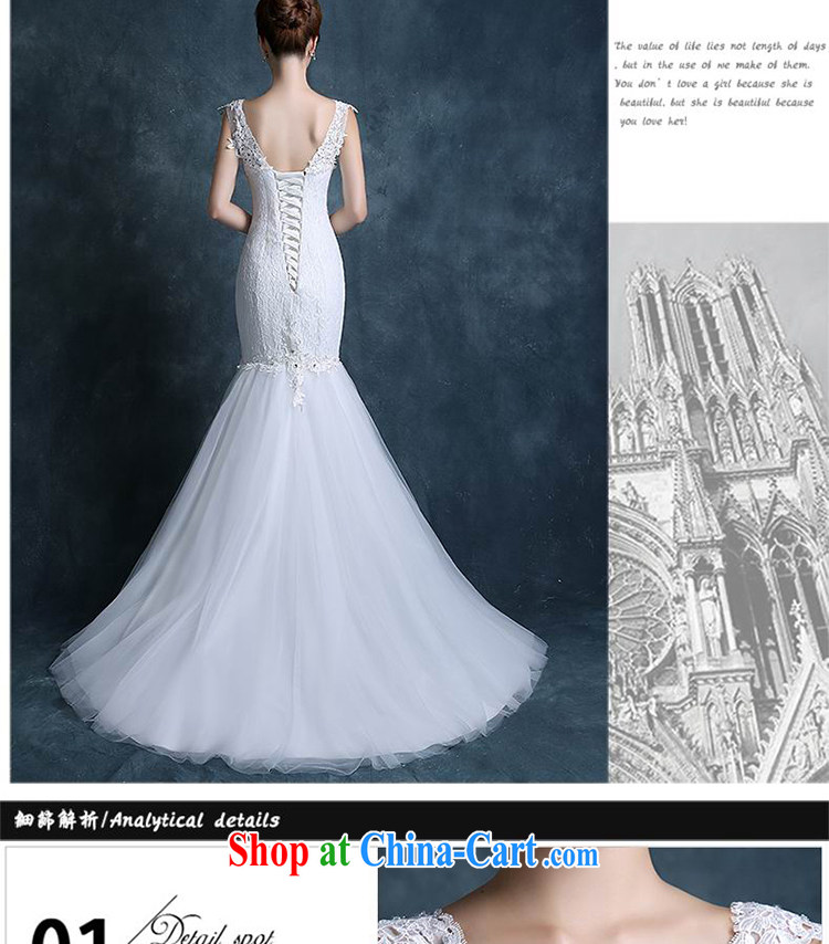 Angel year crowsfoot wedding 2015 new Autumn and Winter Fashion Korean shoulders V collar small tail graphics thin bridal wedding dress white XXL pictures, price, brand platters! Elections are good character, the national distribution, so why buy now enjoy more preferential! Health