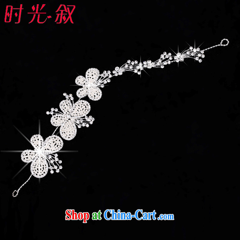 Time his Korean-style bridal jewelry is the Kanzashi manual Pearl hair accessories wedding dresses accessories shadow floor styling and trim butterfly flower,