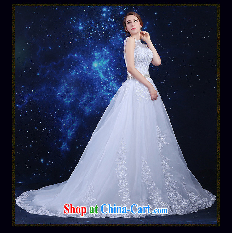 Qi wei summer 2015 new products, Japan, and South Korea wedding dresses dress bridal wedding dress girls white long large-tail double-shoulder lace beauty leak back exquisite zipper-waist white XXL pictures, price, brand platters! Elections are good character, the national distribution, so why buy now enjoy more preferential! Health