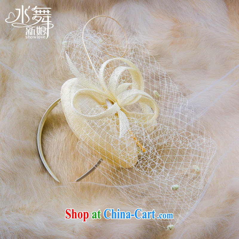 Water dance bridal caps retro name Yuan feather hat wedding head-dress veil dress accessories B 0760 gift boxed, water dance, shopping on the Internet