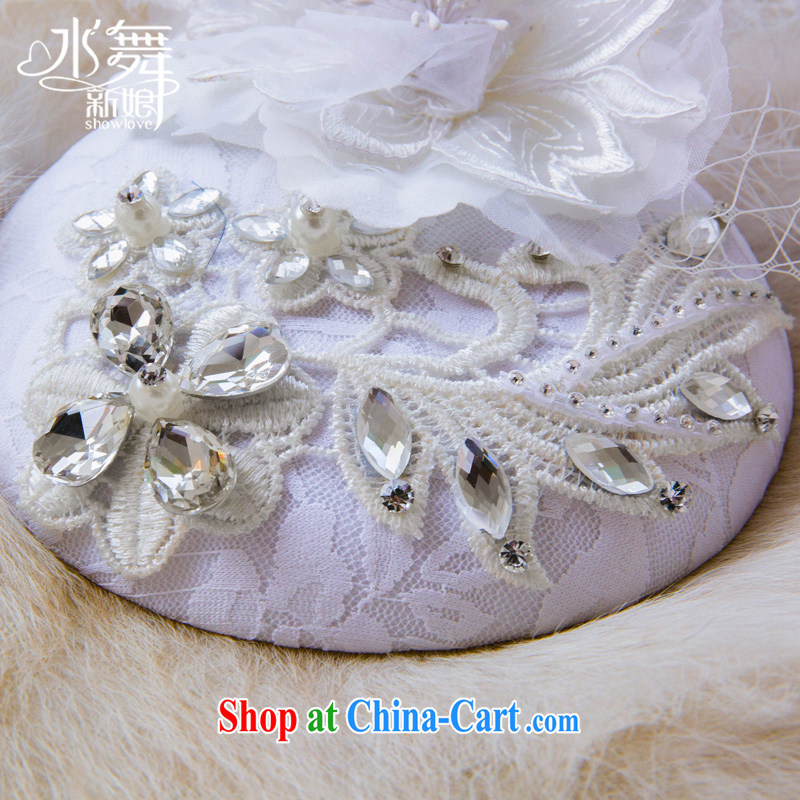 Water dance bridal hat retro elegant water drilling Web yarn cap marriage and dress accessories B 0756 gift boxed, water dance, shopping on the Internet