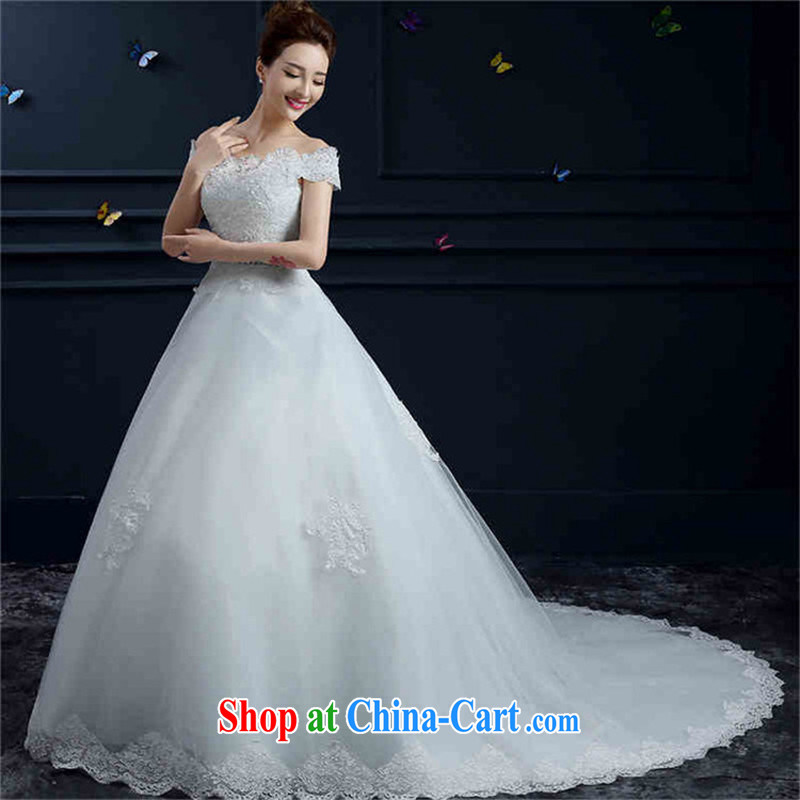 Products hannizi 2015 spring and summer new married Yi, stylish and a shoulder strap with beauty bridal wedding white tail, XXL, Korea, (hannizi), and, on-line shopping