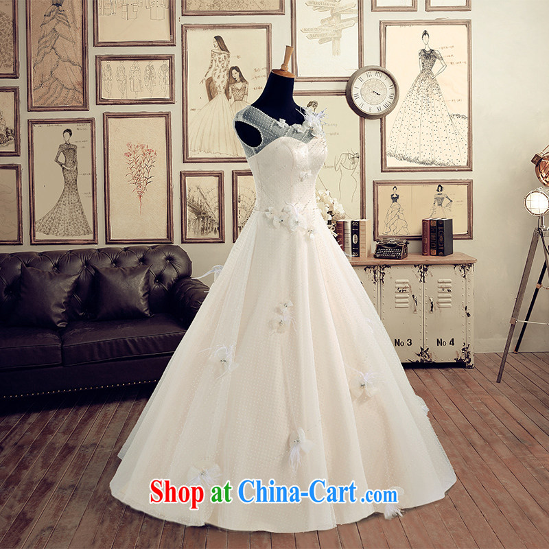 The bride's wedding dresses summer 2015 New Field shoulder with wedding 2627 champagne DZ tailored plus 20 per cent, a bride, shopping on the Internet