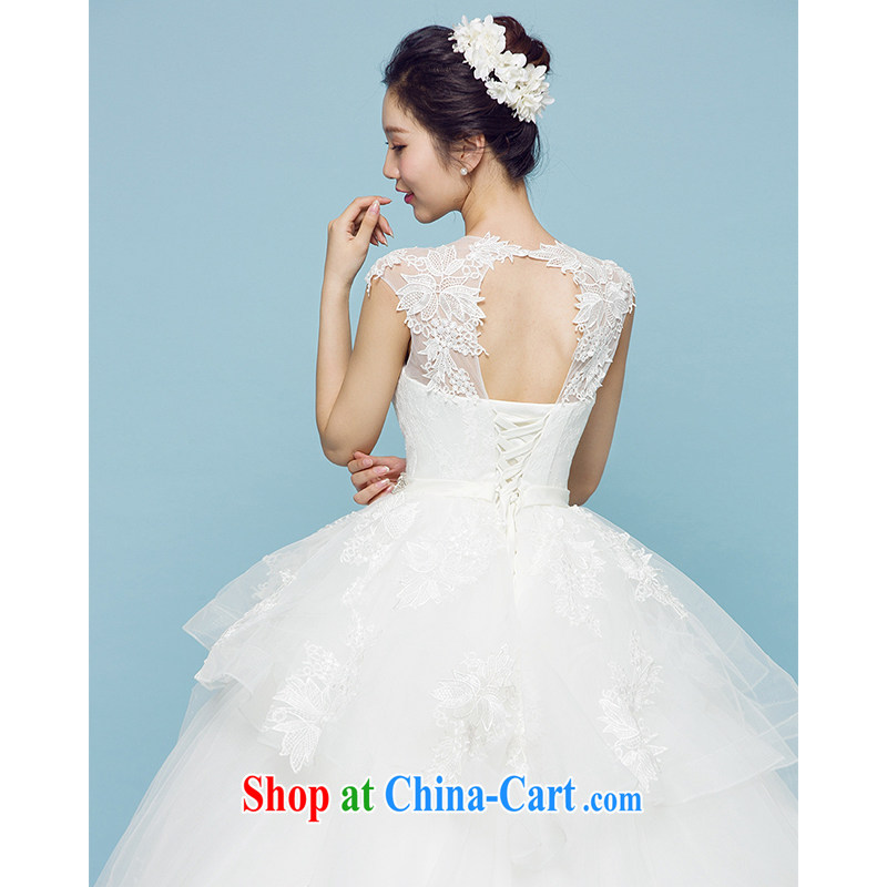 M card puzzle card Begonia wedding summer 2015 new long-tail erase chest Korean Beauty graphics thin bridal wedding dresses ivory L, mystery card (MEKAMIKA), online shopping