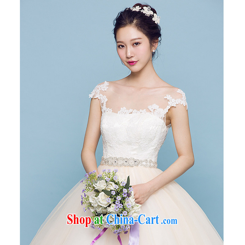M card Lotus bridal suite 2015 new summer Korean long-tail wiped his chest bridal wedding lace Korean-style double-shoulder wedding ivory L, mystery card (MEKAMIKA), and, on-line shopping
