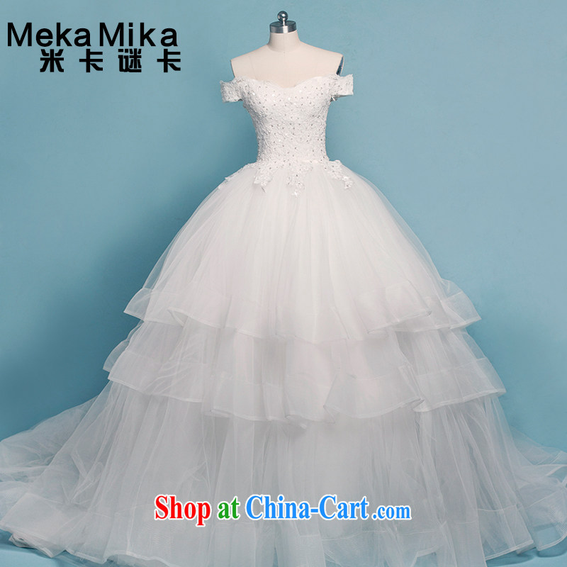 m The mandala and wedding 2015 summer tail erase chest-Korean wedding a summer shoulder marriages wedding ivory L