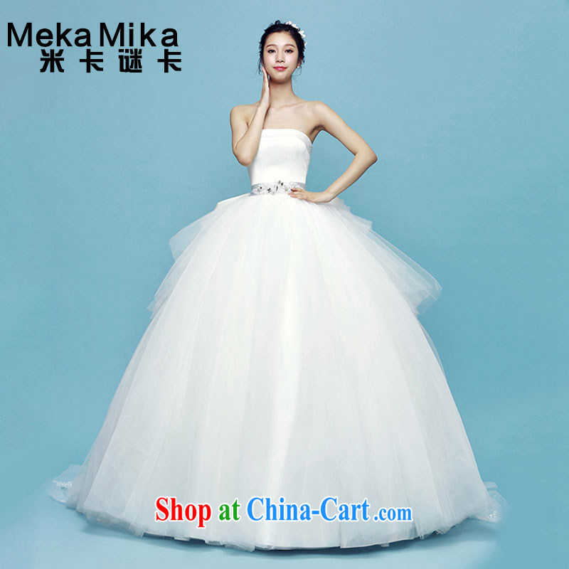 M Loh, wedding 2015 summer with minimalist wedding canopy skirts erase chest Korean marriages wedding dresses ivory L
