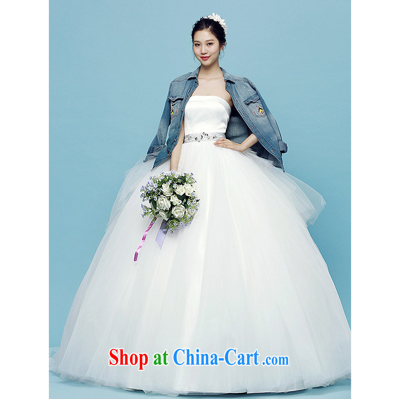 M card Loh, wedding 2015 summer with minimalist wedding canopy skirts erase chest Korean marriages wedding dresses ivory L, mystery card (MEKAMIKA), shopping on the Internet