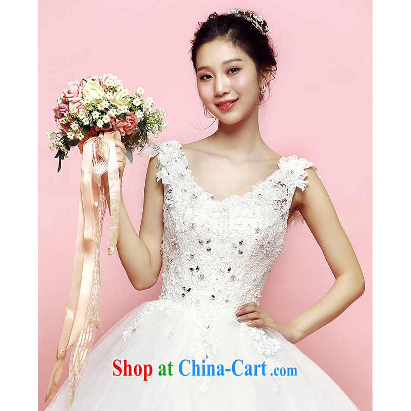 m The Bauhinia wedding 2015 new summer long-tail Deep V for Korean Beauty graphics thin marriage wedding dresses with L paragraph, mystery card (MEKAMIKA), shopping on the Internet