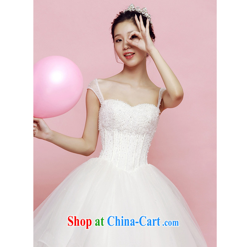 Shoulder strap removable M card tea MGM wedding 2015 new summer with double-shoulder Wedding Video thin shaggy dress Korean ivory L, mystery card (MEKAMIKA), online shopping