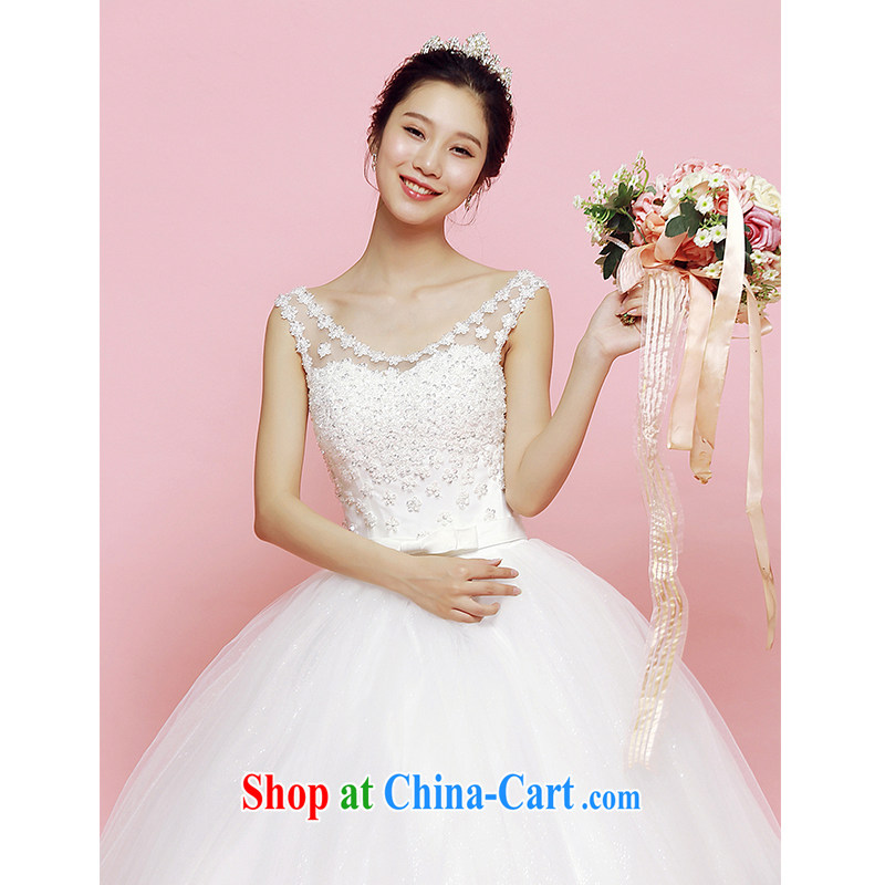 M card mystery card to M 2015 new summer wedding Korean-style lace shaggy dress with wedding bridal Wedding Video thin ivory L, mystery card (MEKAMIKA), shopping on the Internet