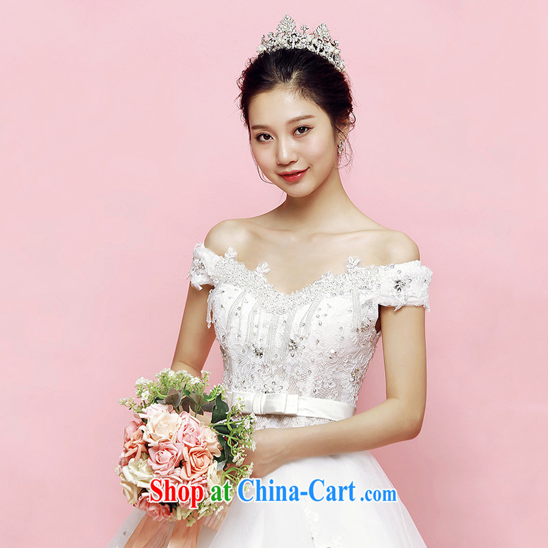 M card stars wedding 2015 new summer long-tail field shoulder summer Korean version only the bowtie bridal wedding with L paragraph, mystery card (MEKAMIKA), shopping on the Internet