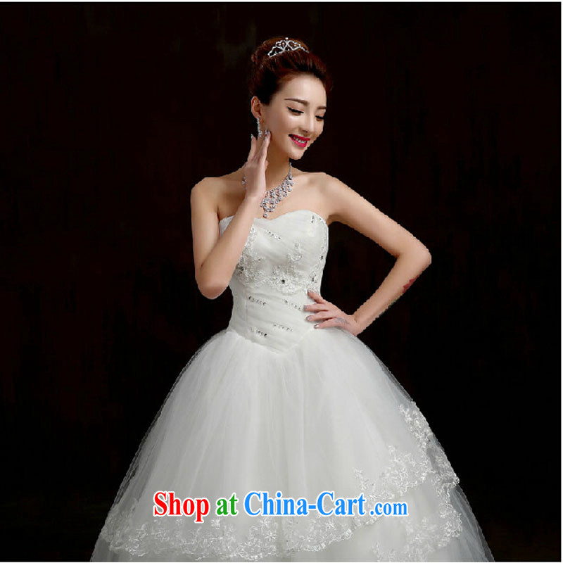 Pure bamboo love yarn 2015 bride's high quality custom bride's bare chest straps with spring wedding dresses luxurious wedding photography show wedding white tailored final, pure bamboo love yarn, and shopping on the Internet
