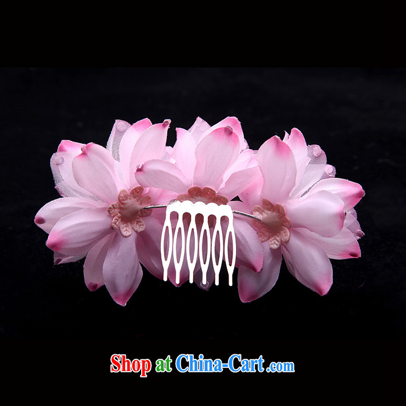 Syria Time Magnolia wood drill brides and flowers flower Korean bridal head-water drilling marriage hair accessories wedding-jewelry pink, time, and shopping on the Internet