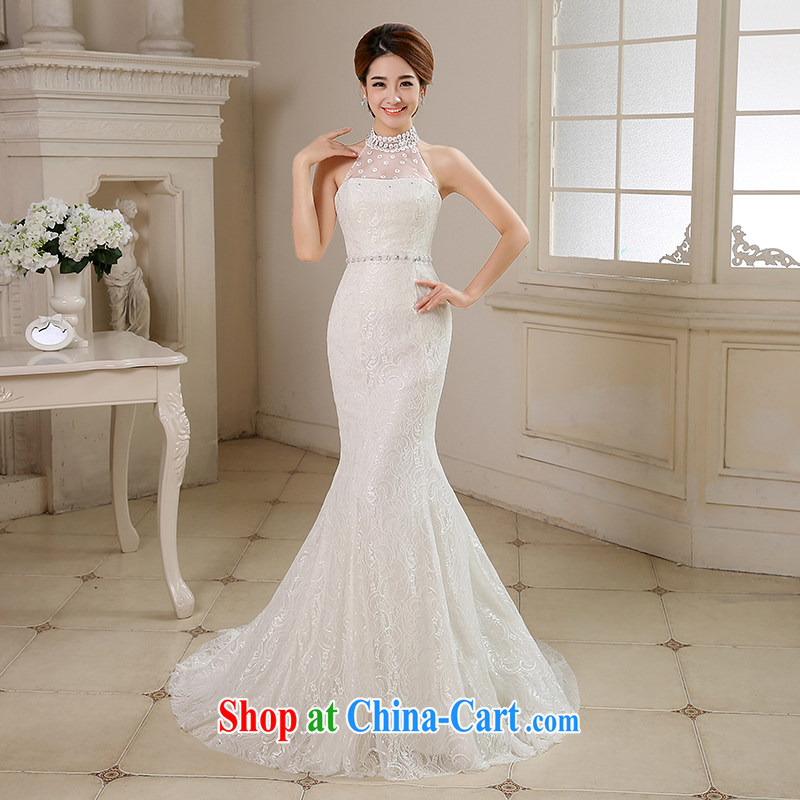 Time Syria, Japan, and South Korea wedding dress summer 2015 new retro lace a shoulder-mounted also inserts drill marriages crowsfoot wedding dresses trailing white XL, time, and shopping on the Internet