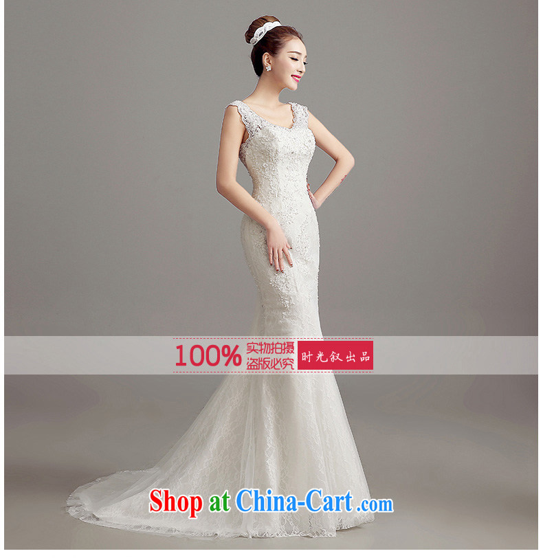 Syria Time summer 2015 new Korean-style double-shoulder larger graphics thin terrace back strap crowsfoot cultivating marriages beauty-tail wedding dresses white XL pictures, price, brand platters! Elections are good character, the national distribution, so why buy now enjoy more preferential! Health