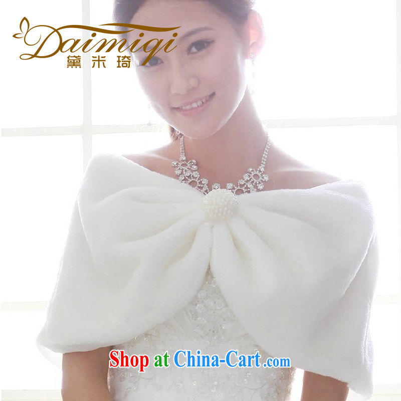 Diane M Ki winter new hair shawl jacket bridal hair shawl white wedding dresses hair shawl cloak white