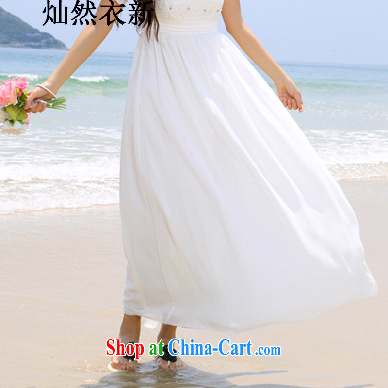Also, Yi 2015 Korea Maldives beach dress wedding nails Pearl inserts drill dress, long dresses, Chan, Yi, and shopping on the Internet