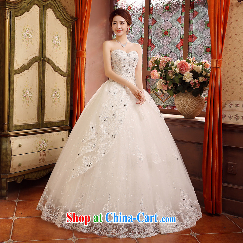 his time in summer 2015, Japan and the Republic of Korea wedding dress the code wedding dresses new bride sexy bare chest marriage with beauty graphics thin wedding female white XXL