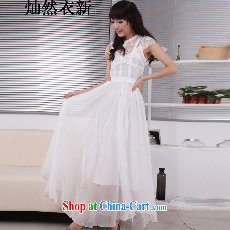Also, Yi 2015 new Korean ultra-sin, drag and drop a short-sleeved lace snow woven long skirt/beach skirt suits skirts wedding, Chan, Yi, and shopping on the Internet