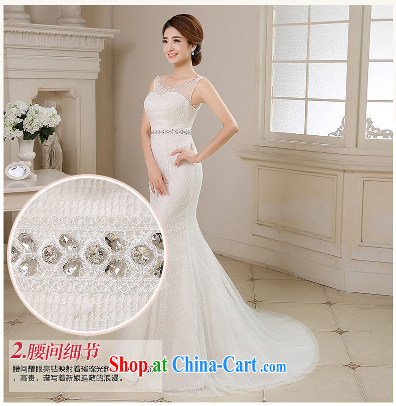 his time in summer 2015, Japan and the Republic of Korea wedding dress shoulders crowsfoot small tail wedding dresses new bride sexy Mary Magdalene marriage chest beauty graphics thin wedding female white XL pictures, price, brand platters! Elections are good character, the national distribution, so why buy now enjoy more preferential! Health