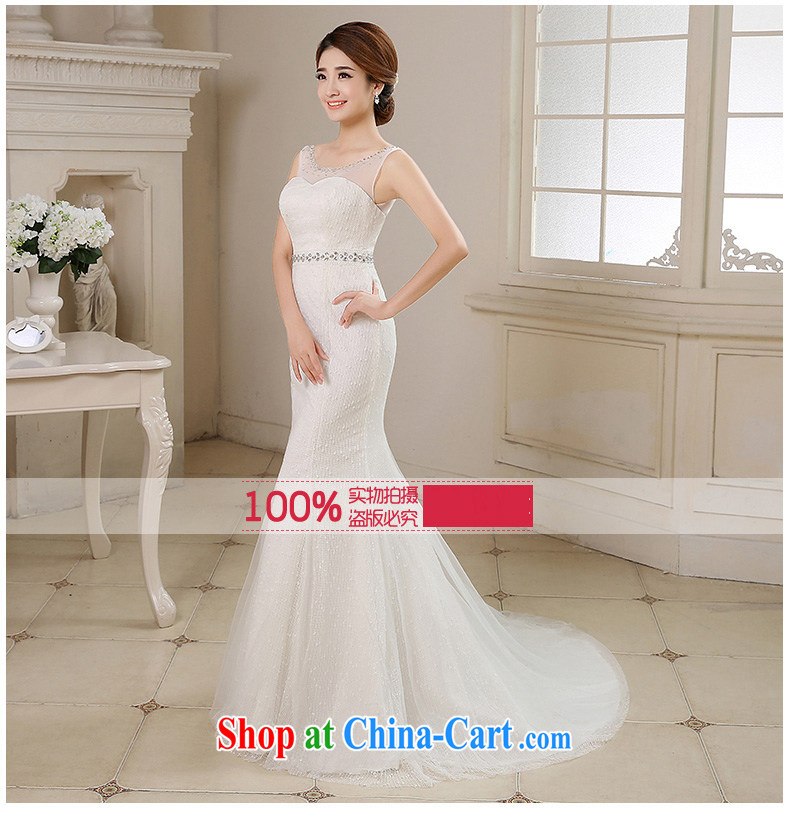 his time in summer 2015, Japan and the Republic of Korea wedding dress shoulders crowsfoot small tail wedding dresses new bride sexy Mary Magdalene marriage chest beauty graphics thin wedding female white XL pictures, price, brand platters! Elections are good character, the national distribution, so why buy now enjoy more preferential! Health