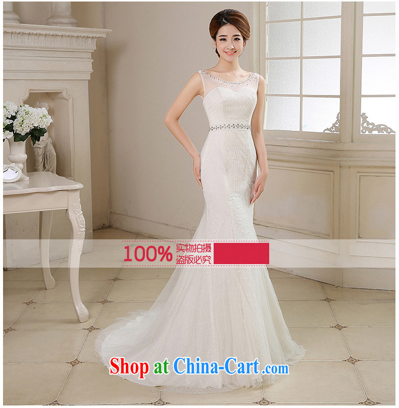 his time in summer 2015, Japan and the Republic of Korea wedding dress shoulders crowsfoot small tail wedding dresses new bride sexy Mary Magdalene marriage chest beauty graphics thin wedding female white XL pictures, price, brand platters! Elections are good character, the national distribution, so why buy now enjoy more preferential! Health