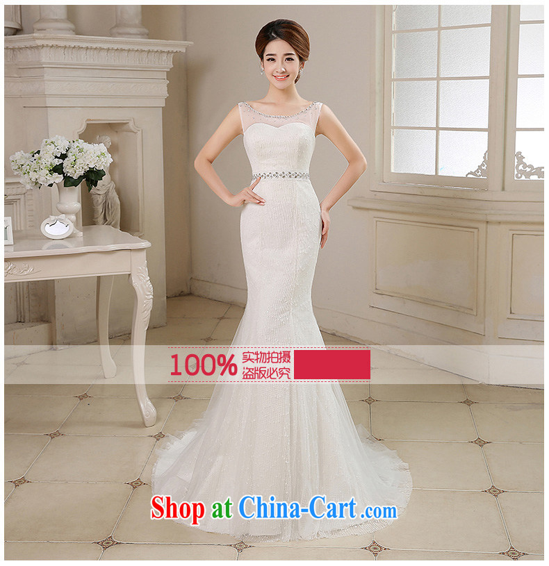 his time in summer 2015, Japan and the Republic of Korea wedding dress shoulders crowsfoot small tail wedding dresses new bride sexy Mary Magdalene marriage chest beauty graphics thin wedding female white XL pictures, price, brand platters! Elections are good character, the national distribution, so why buy now enjoy more preferential! Health