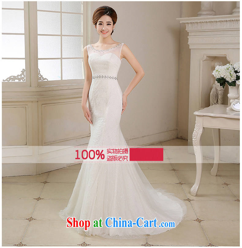 his time in summer 2015, Japan and the Republic of Korea wedding dress shoulders crowsfoot small tail wedding dresses new bride sexy Mary Magdalene marriage chest beauty graphics thin wedding female white XL pictures, price, brand platters! Elections are good character, the national distribution, so why buy now enjoy more preferential! Health