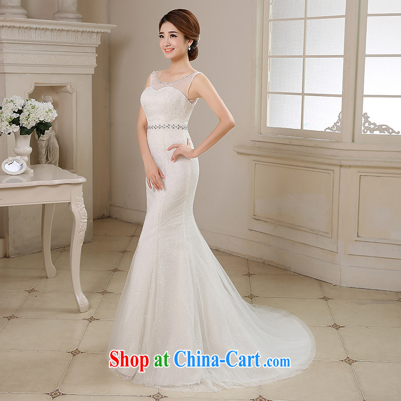 his time in summer 2015, Japan and the Republic of Korea wedding dress shoulders crowsfoot small tail wedding dresses new bride sexy Mary Magdalene married Breast Beauty graphics thin wedding female white XL, time, and, on-line shopping