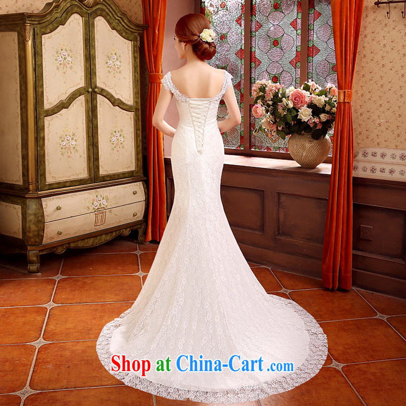 his time in summer 2015, Japan and the Republic of Korea wedding dress a shoulder at Merlion small tail wedding dresses new bride sexy Mary Magdalene married Breast Beauty graphics thin wedding female white XL, time, and, on-line shopping