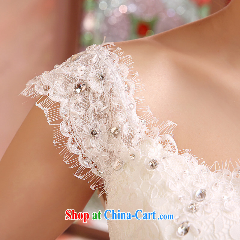 his time in summer 2015, Japan and the Republic of Korea wedding dress a shoulder at Merlion small tail wedding dresses new bride sexy Mary Magdalene married Breast Beauty graphics thin wedding female white XL, time, and, on-line shopping